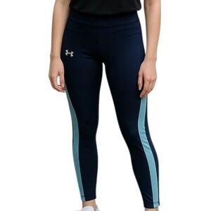 Under Armour Compression Leggings Womens Small Navy Blue Athletic Workout Yoga